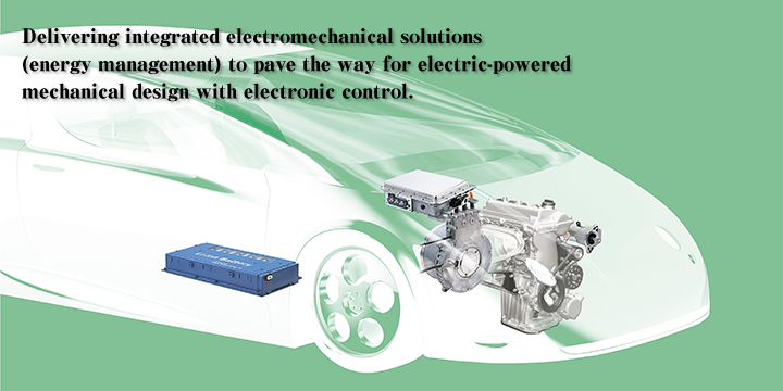 Image:Offering environment-friendly high-efficiency engine management systems for reduction in CO2 and prevention of air pollution.